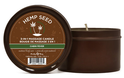 Hemp Seed 3-in-1 Massage Candle Cabin Fever 6oz/ 170 G