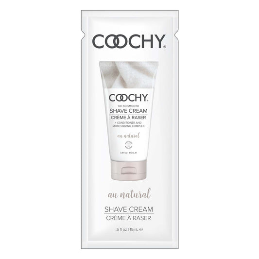 Coochy Shave Cream - Au Natural - 15 ml Foils 24 Count Display