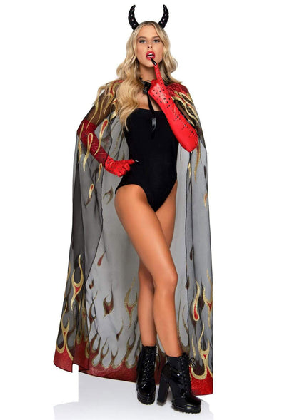 "Glitter Flame Devil Cape and Devil Horns LA-2763"